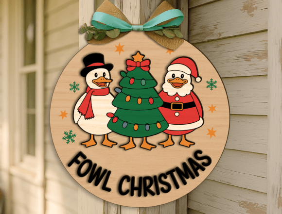Funny Fowl Christmas Ducks Holiday Svg