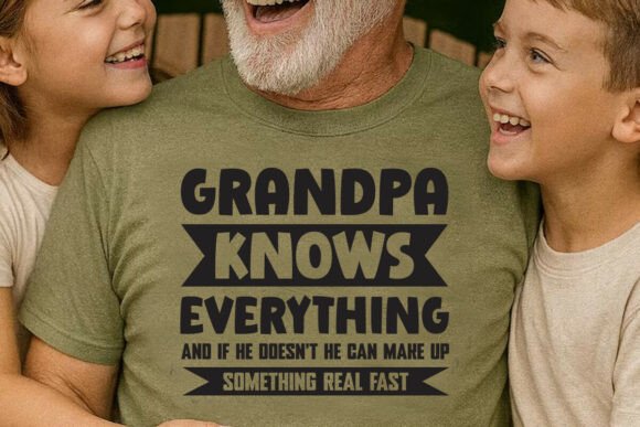 Funny Grandpa Shirt: A Lighthearted Design for Real Embroidery Projects