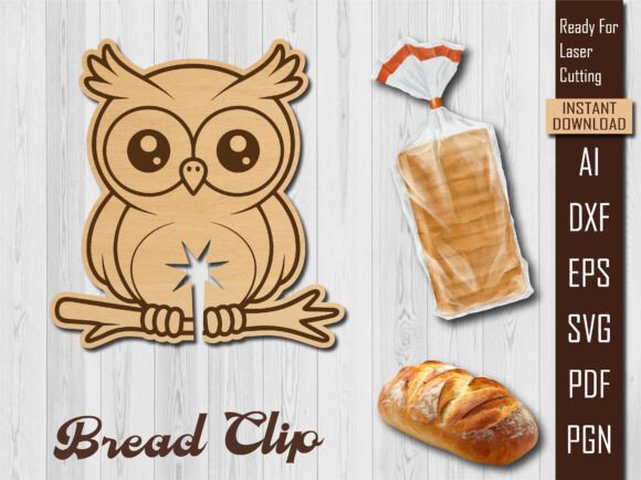 Laser Cut Animal Owl Bread Clip SVG Review