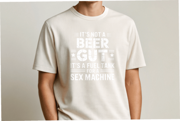 Not a Beer Gut PNG: A Humorous Design with Real Embroidery Potential
