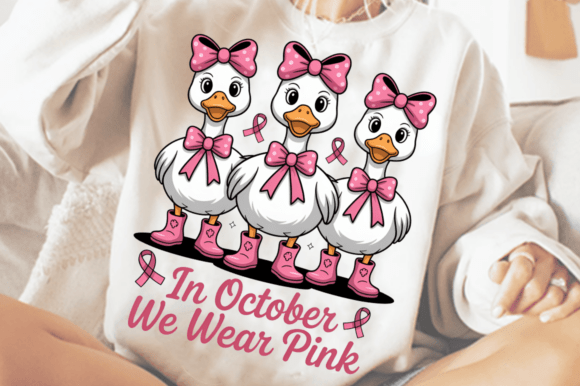 Pink Goose Design for Breast Cancer Awareness