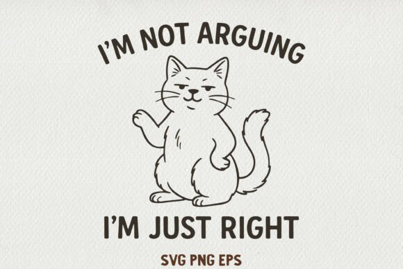 Sarcastic Cat Illustration SVG PNG Review